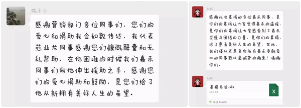 嘉禾定智为员工范业龙发起爱心倡议募捐活动