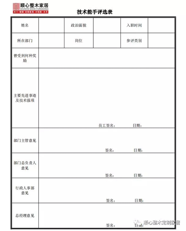 顺心整木家居月度“优秀团体”及“优秀个人”评选表彰